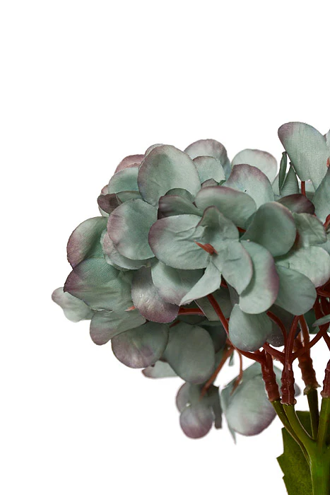 13.75" Silk Hydrangea Spray Mint - Image 2