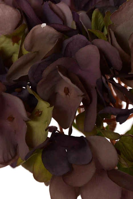 13.75" Silk Hydrangea Spray Purple - Image 2