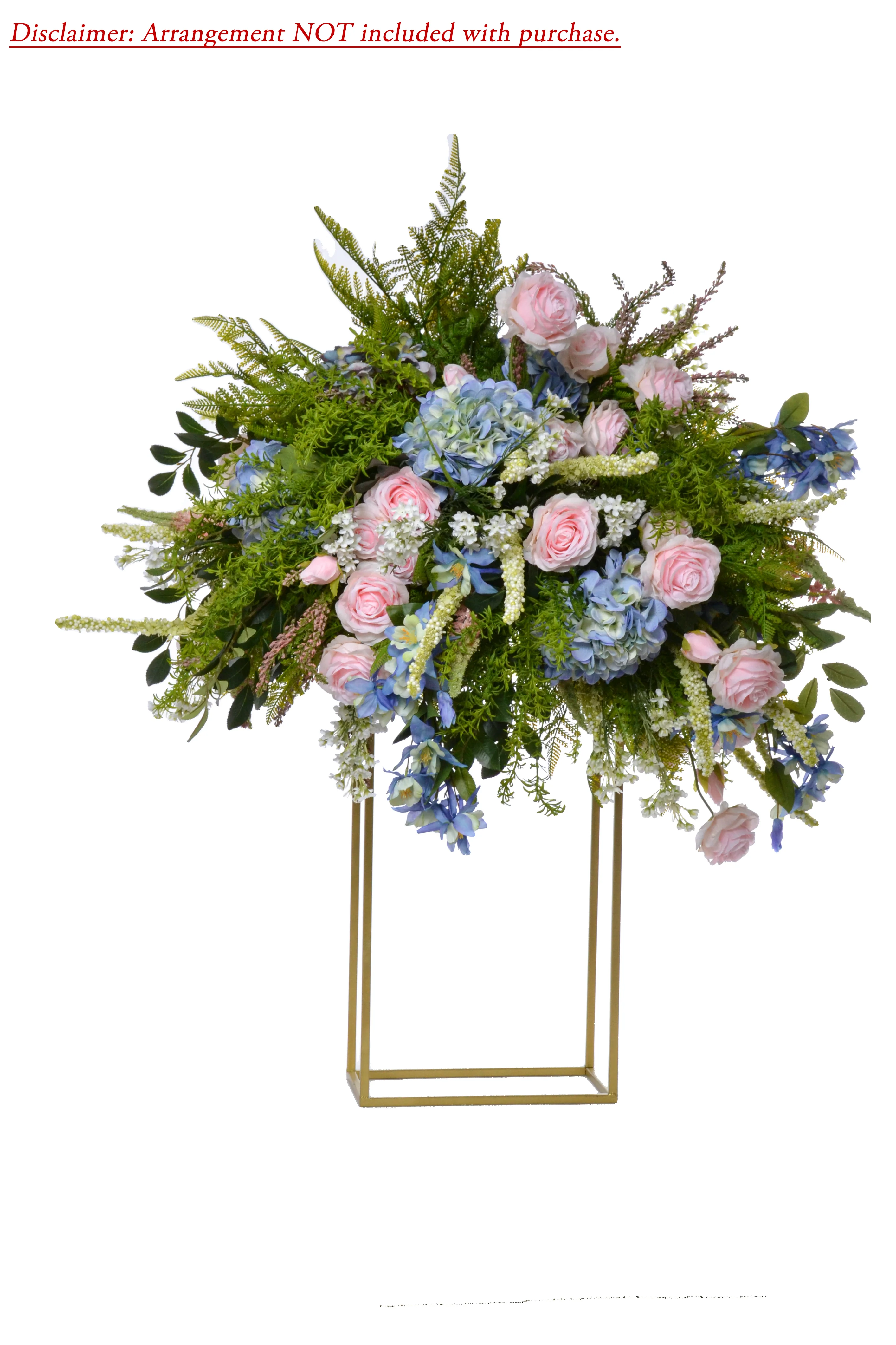 13.8" X 4.5" Rectangle Metal Stand Gold - Image 3