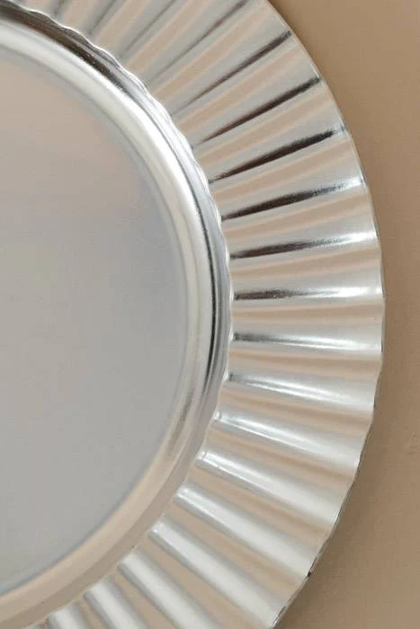 13" Metallic Charger Plastic Plate Silver - Image 2
