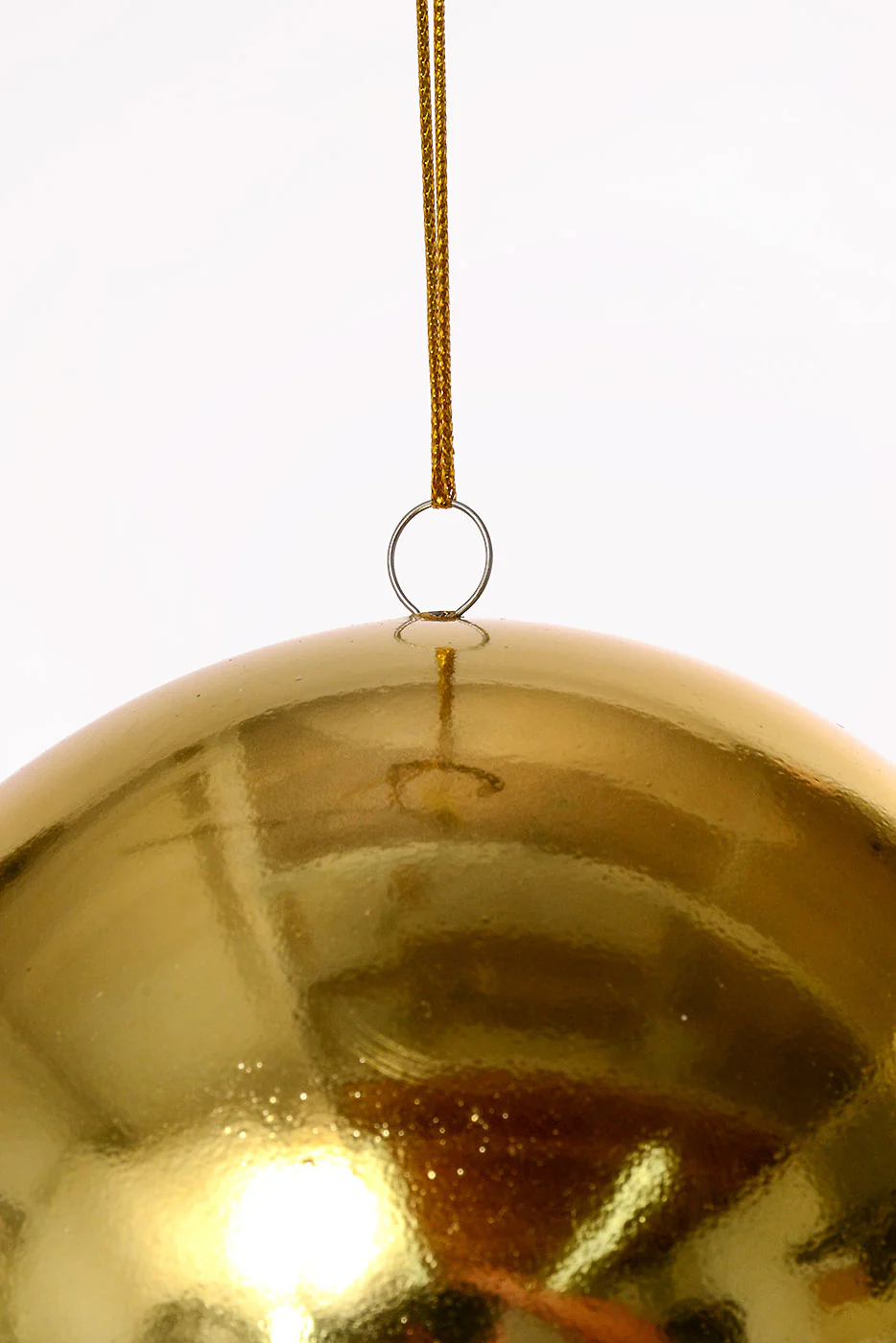 13" Plastic Teardrop Hanging Ornament Gold - Image 2