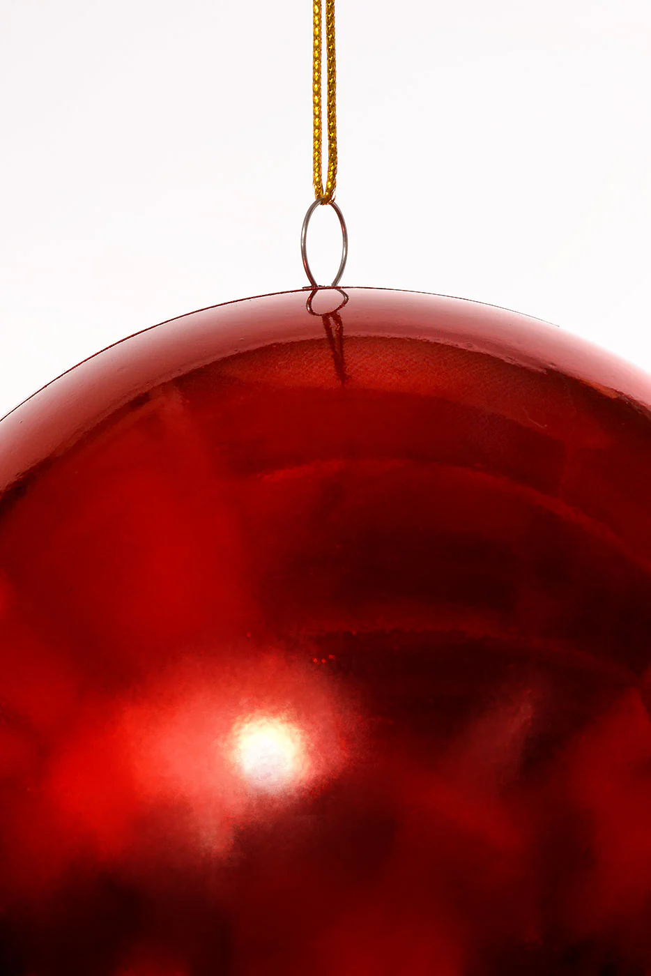 13" Plastic Teardrop Hanging Ornament Red - Image 2