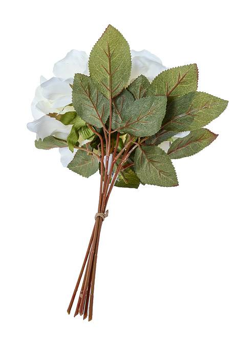 13" Rose Bouquet Cream - Image 3