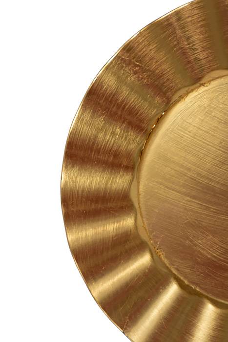 13" Round Plastic Fan Edge Charger Plate Gold - Image 2