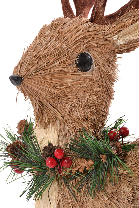 13" Straw Reindeer Light Brown - Image 2