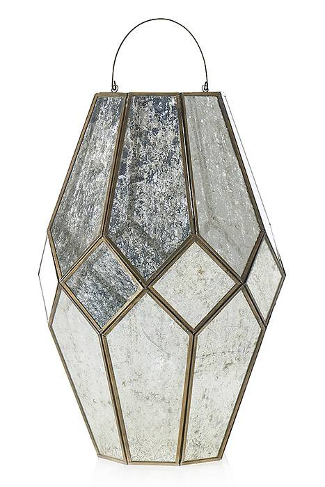 13" X 13"x 19" Audrey Lantern Mirror