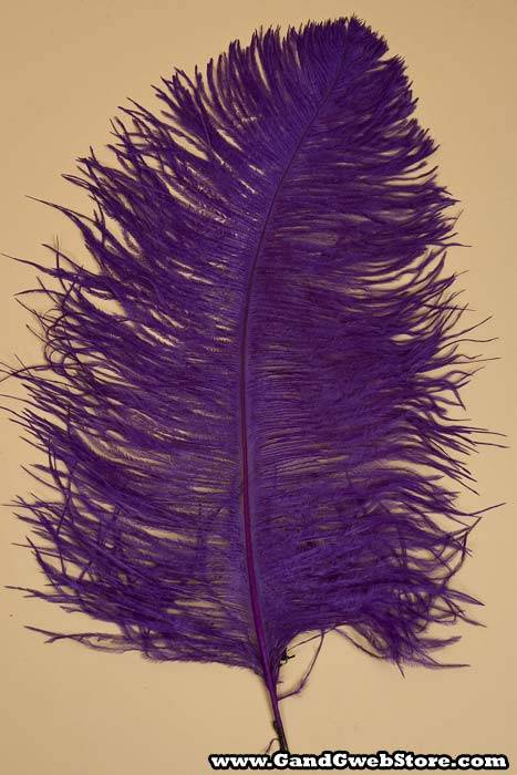 14"-16" Single Ostrich Feather Purple - Image 2