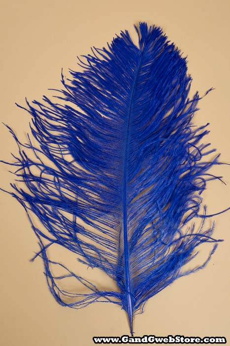 14"-16" Single Ostrich Feather Royal Blue - Image 2