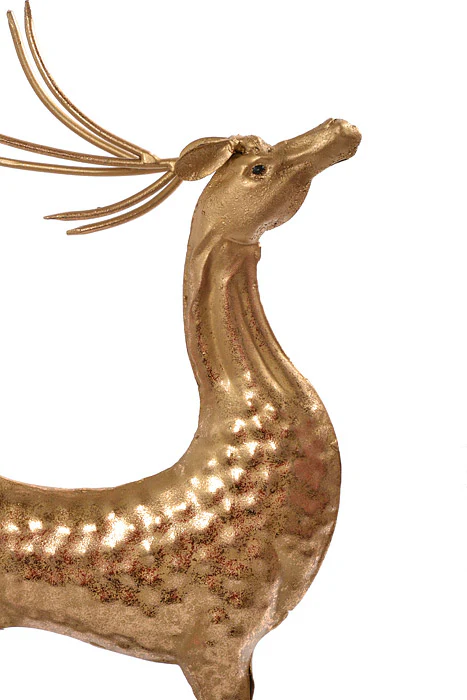 14.75" Metal Standing Deer Table Piece Champagne - Image 2
