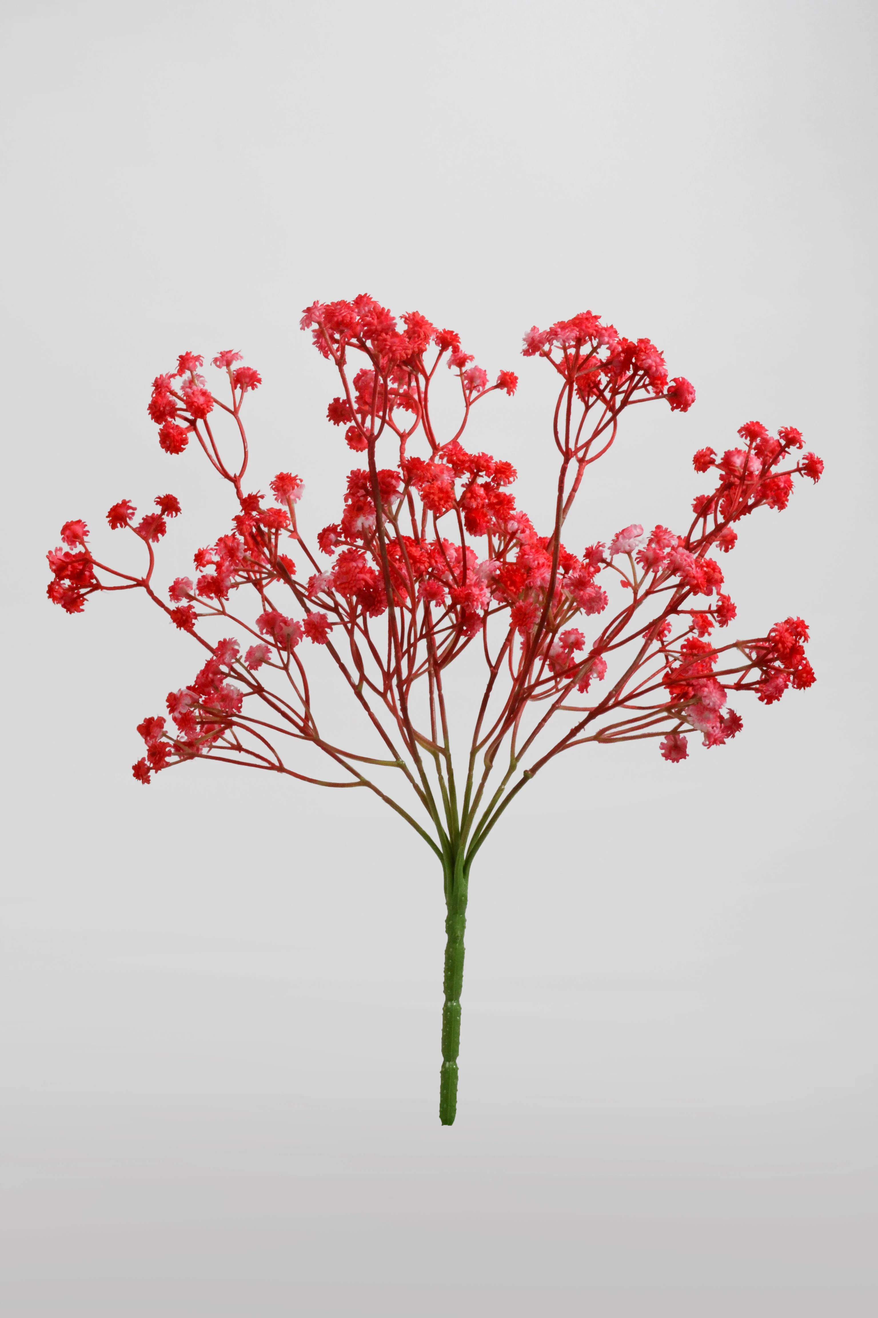 14" Artificial Baby's Breath Bush Red