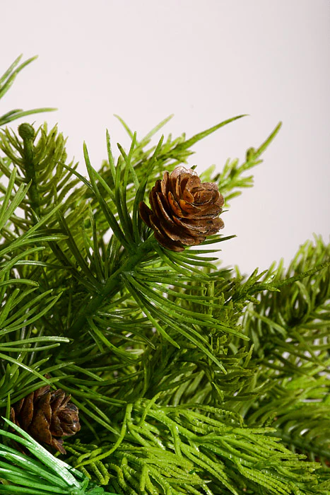 14" Artificial Natural Touch Mix Evergreen Kissing Ball Green - Image 2