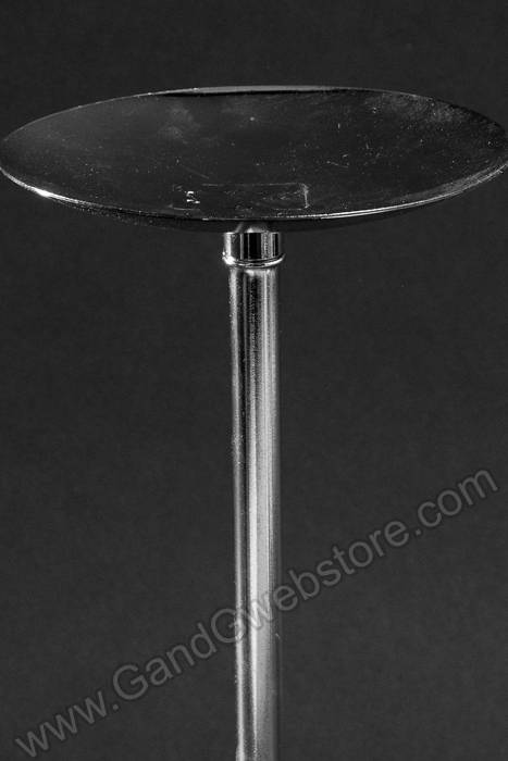14" Metal Candle Holder Stand Silver - Image 2