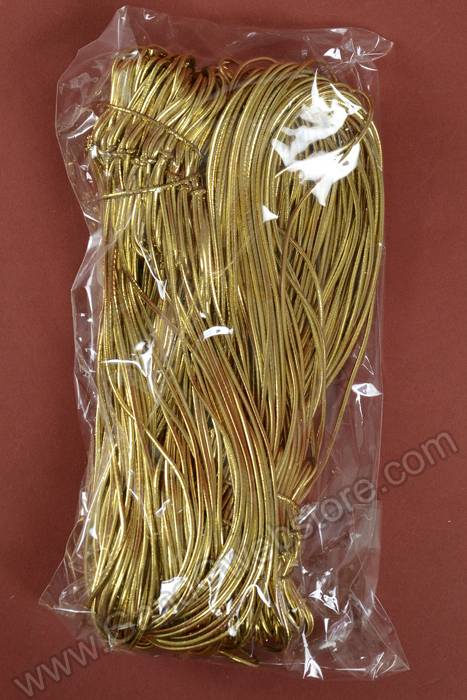 14" Metallic Stretch Loop W/Bow Gold Pkg/100 - Image 3