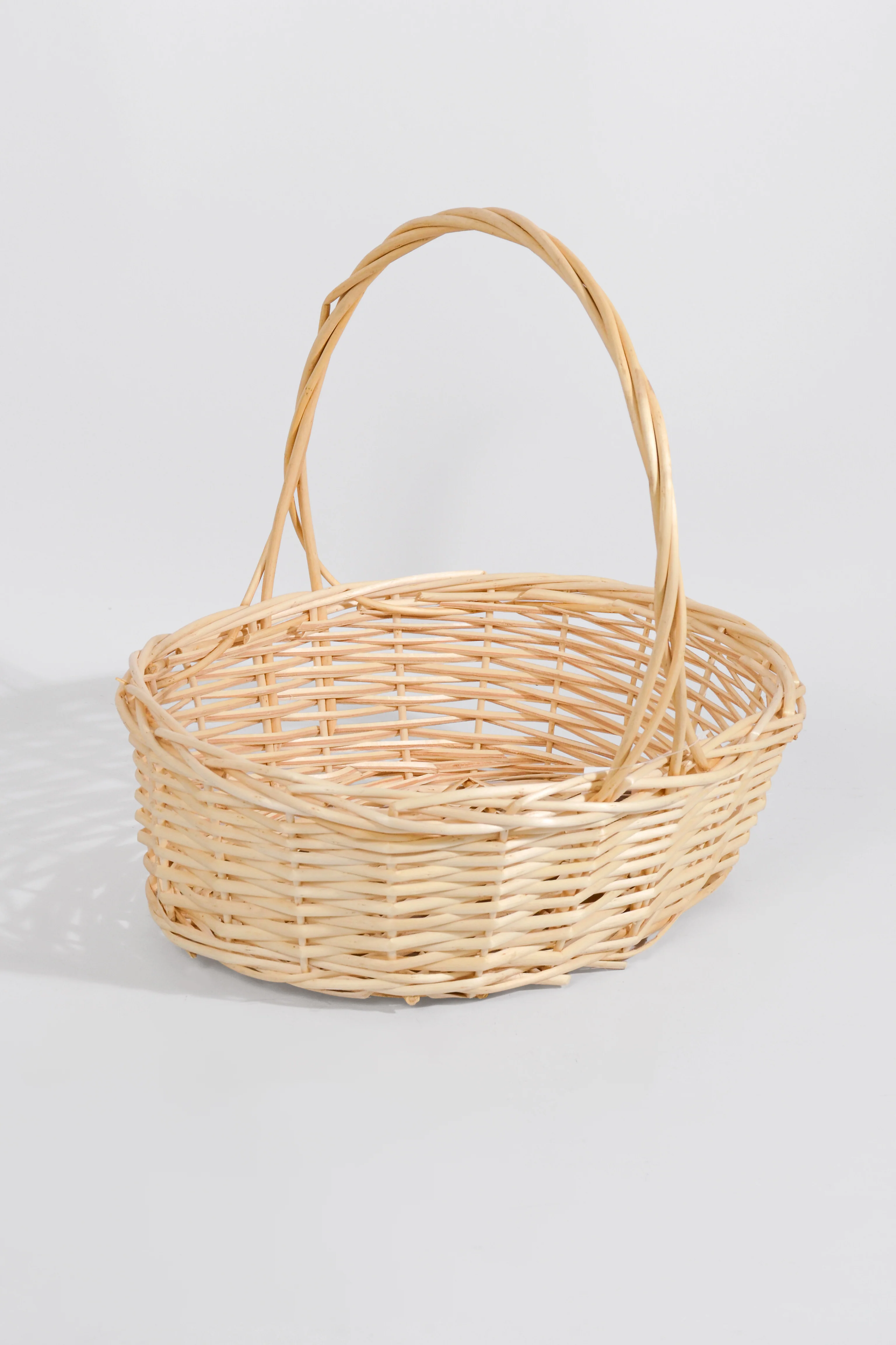 14" Oval Willow Basket Natural - Image 2