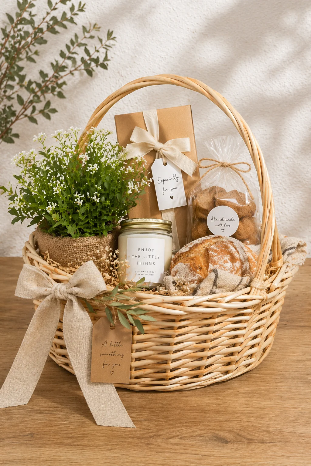 14" Oval Willow Basket Natural - Image 4