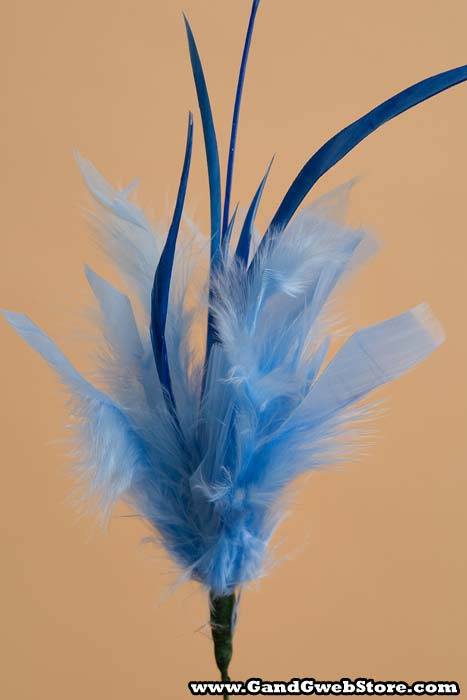 14" Owl Feather Light Blue Pkg/12 - Image 2