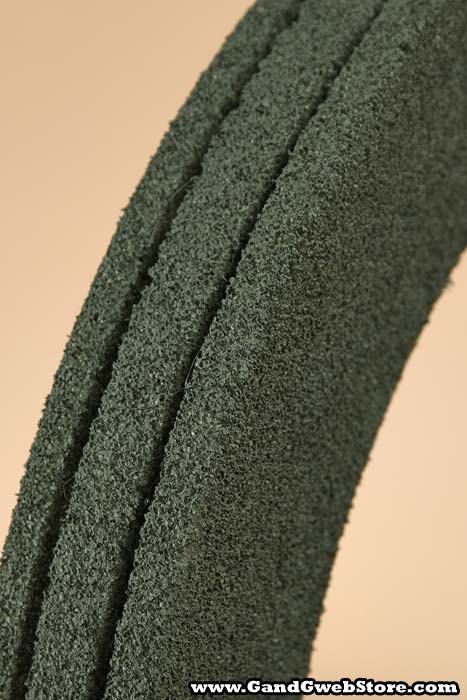 14" Styrofoam Flat Wreath Green - Image 3