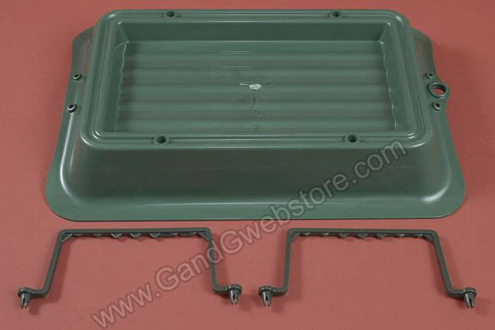 14" X 10" Plastic Single Saddle Tray Green - Image 2