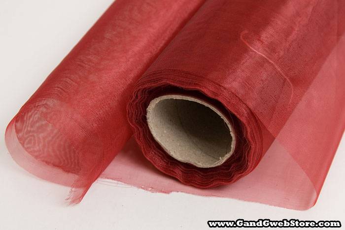 14" X 25yds Organza Burgundy - Image 2
