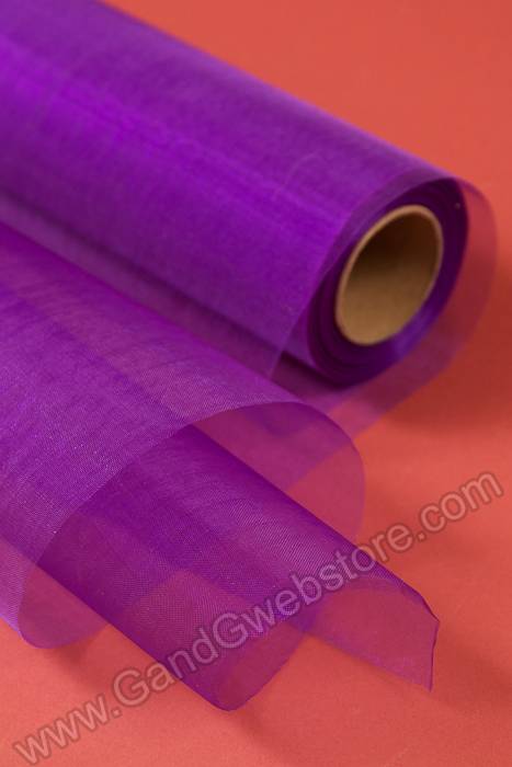 14'' X 25yds Organza Purple - Image 2