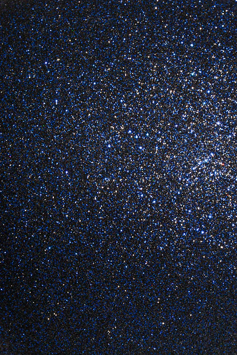 140Mm Glitter Ball Ornament Midnight Blue Pkg/2 - Image 2