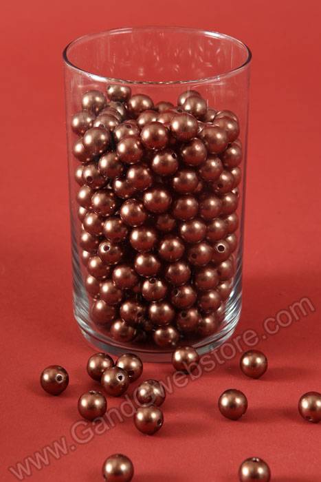14mm Abs Pearl Beads Brown Pkg(500g) - Image 2