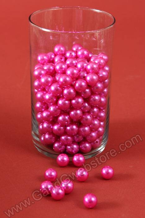 14mm Abs Pearl Beads Hot Pink Pkg(500g) - Image 2