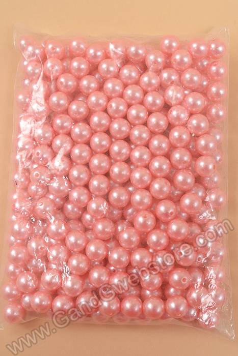 14mm Abs Pearl Beads Peach Pkg(500g) - Image 2