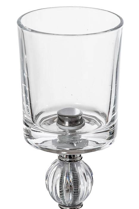 15.5" Glass Candle Holder Clear - Image 2