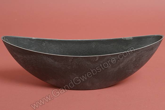15.5" X 5" Oval Hard Plastic Bowl Black - Image 2