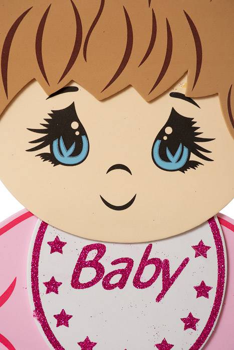 15.5"h Baby Shower Baby Girl Foam Sign Pink - Image 2