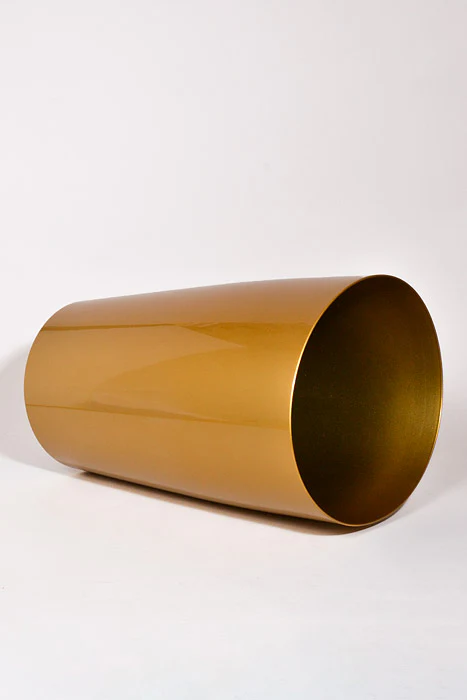 15.75" X 23.5" Tall Round Planter Gold - Image 2