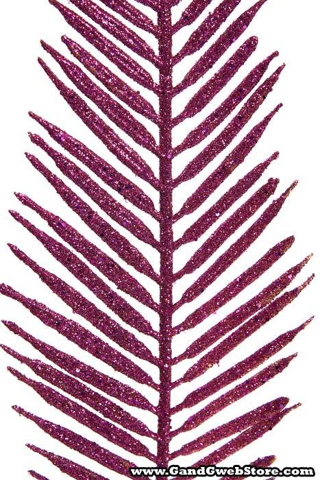 15" Glitter Cycus Leaf Fuchsia - Image 2