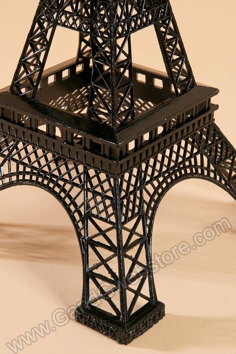 15" Metal Eiffel Tower Black - Image 2