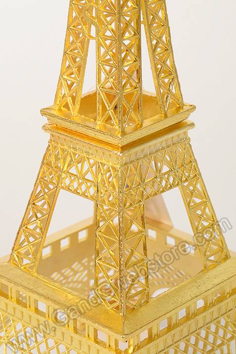 15" Metal Eiffel Tower Gold - Image 2