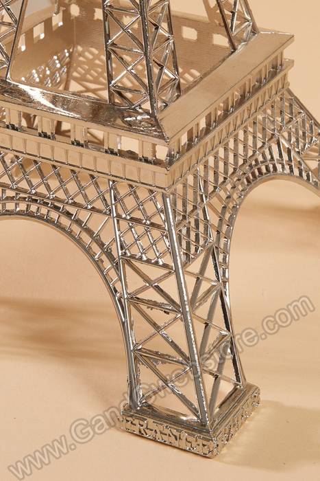 15" Metal Eiffel Tower Silver - Image 2