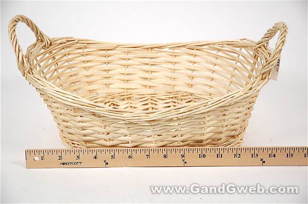 15" Oval Willow Basket Natural - Image 3
