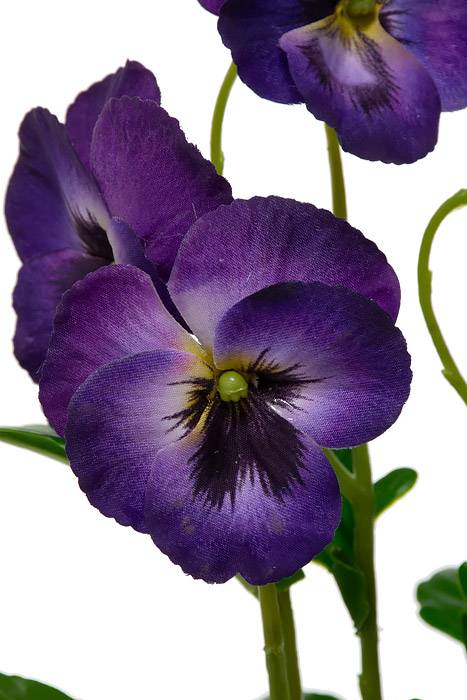 15" Silk Pansy Spray Purple - Image 2