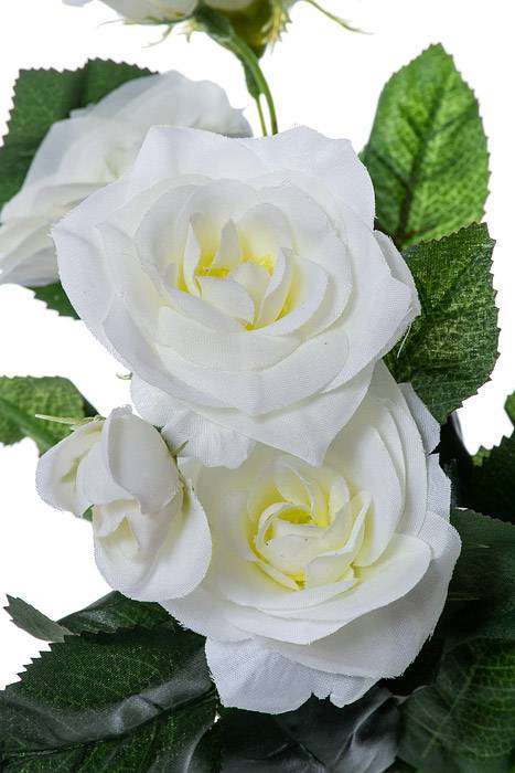 15" Silk Rose Bush Cream - Image 2
