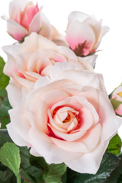 15" Silk Rose Bush Pink/cream - Image 2