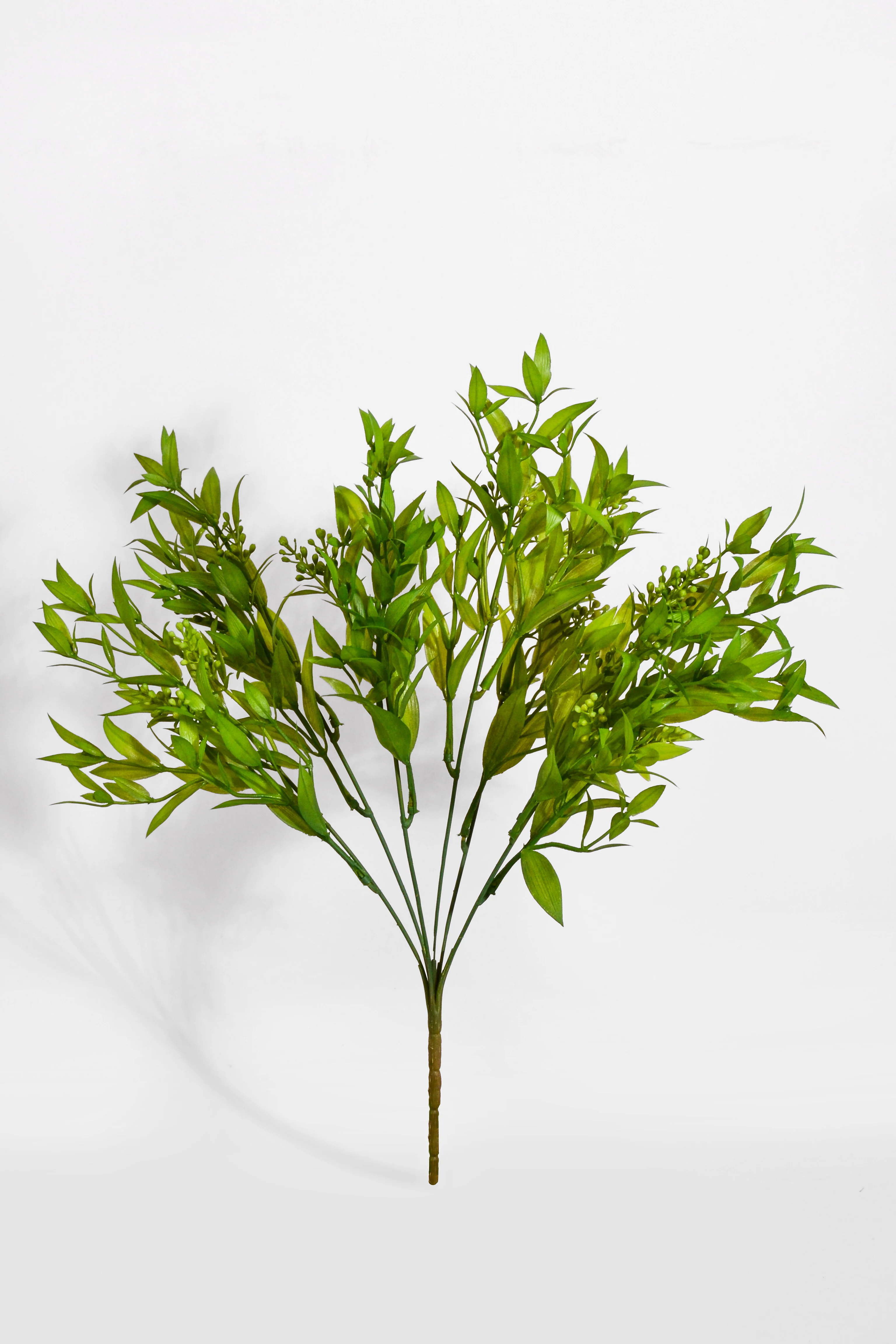 15" Uv Artificial Ruscus Bush Green