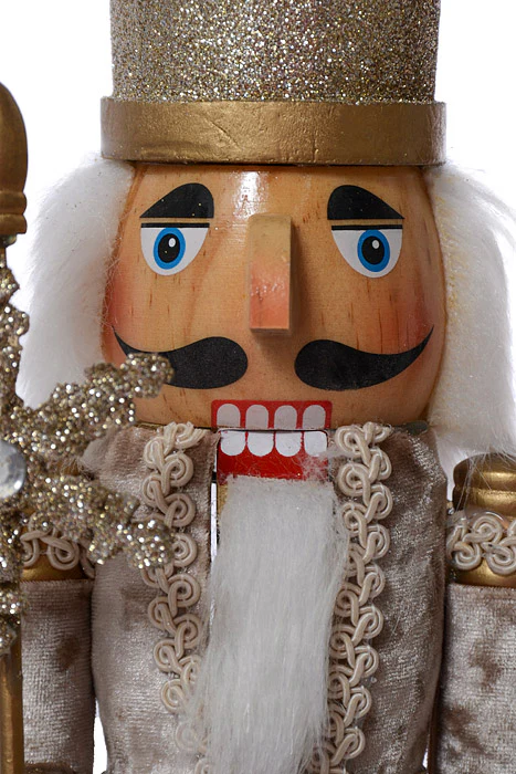 15" Wooden Nutcracker Champagne - Image 2
