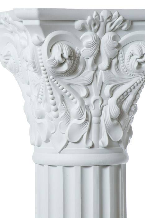 15" X 45" Plastic Grecian Pillar Stand White - Image 2
