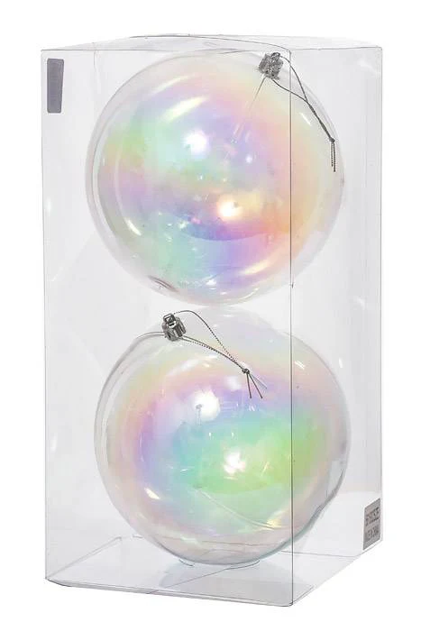 150mm Ball Clear Iridescent Bx/2 - Image 2