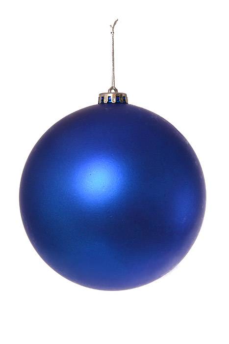 150mm Matt Plastic Ball Ornament Royal Blue