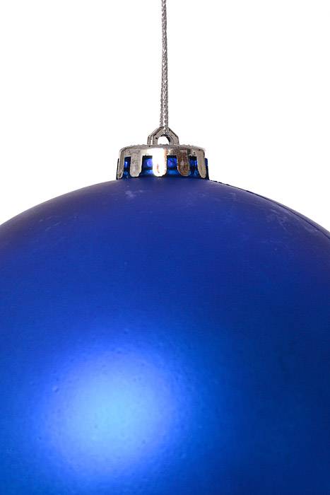 150mm Matt Plastic Ball Ornament Royal Blue - Image 2