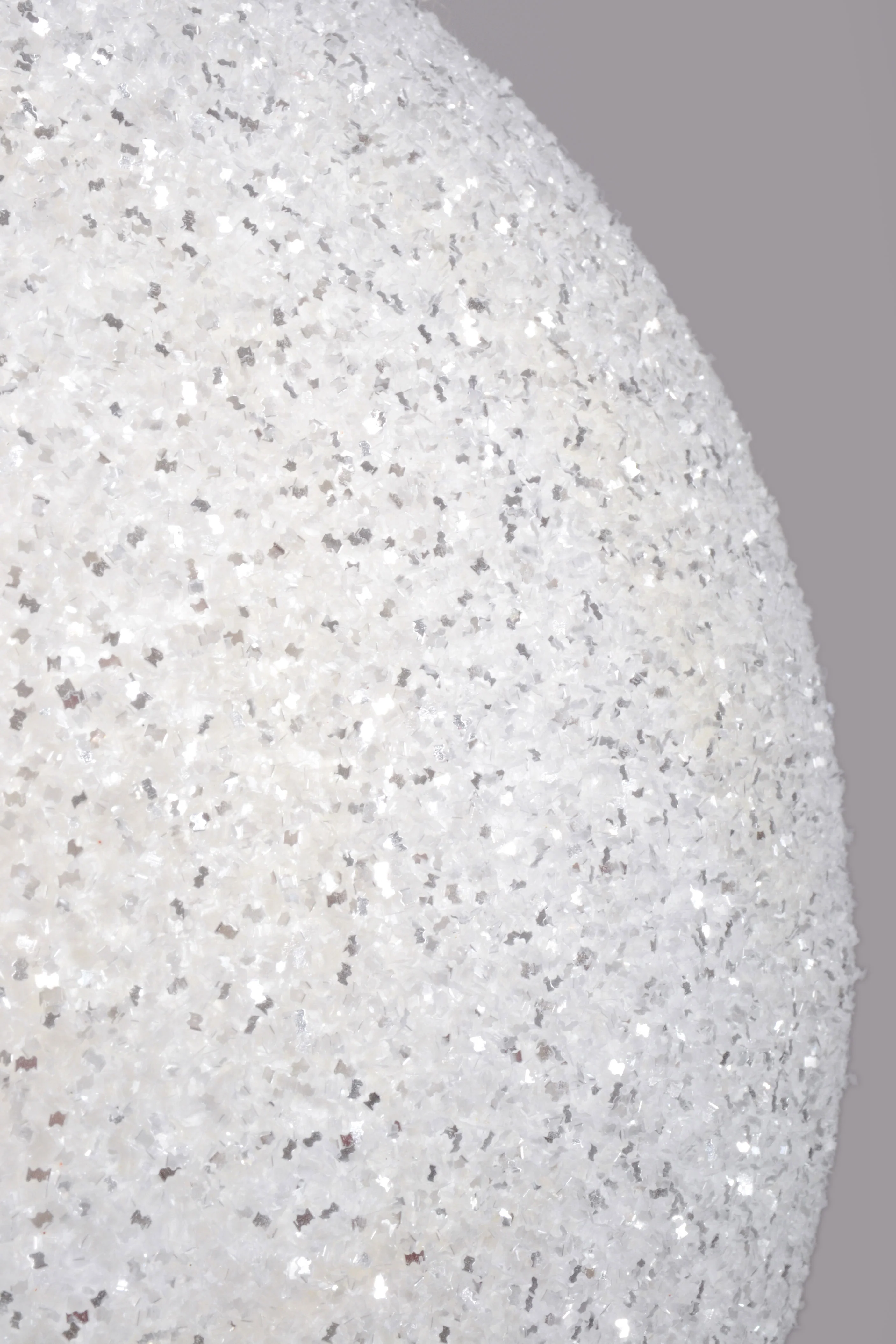 150MM Ornament Ball W/ Sequin White - Image 2