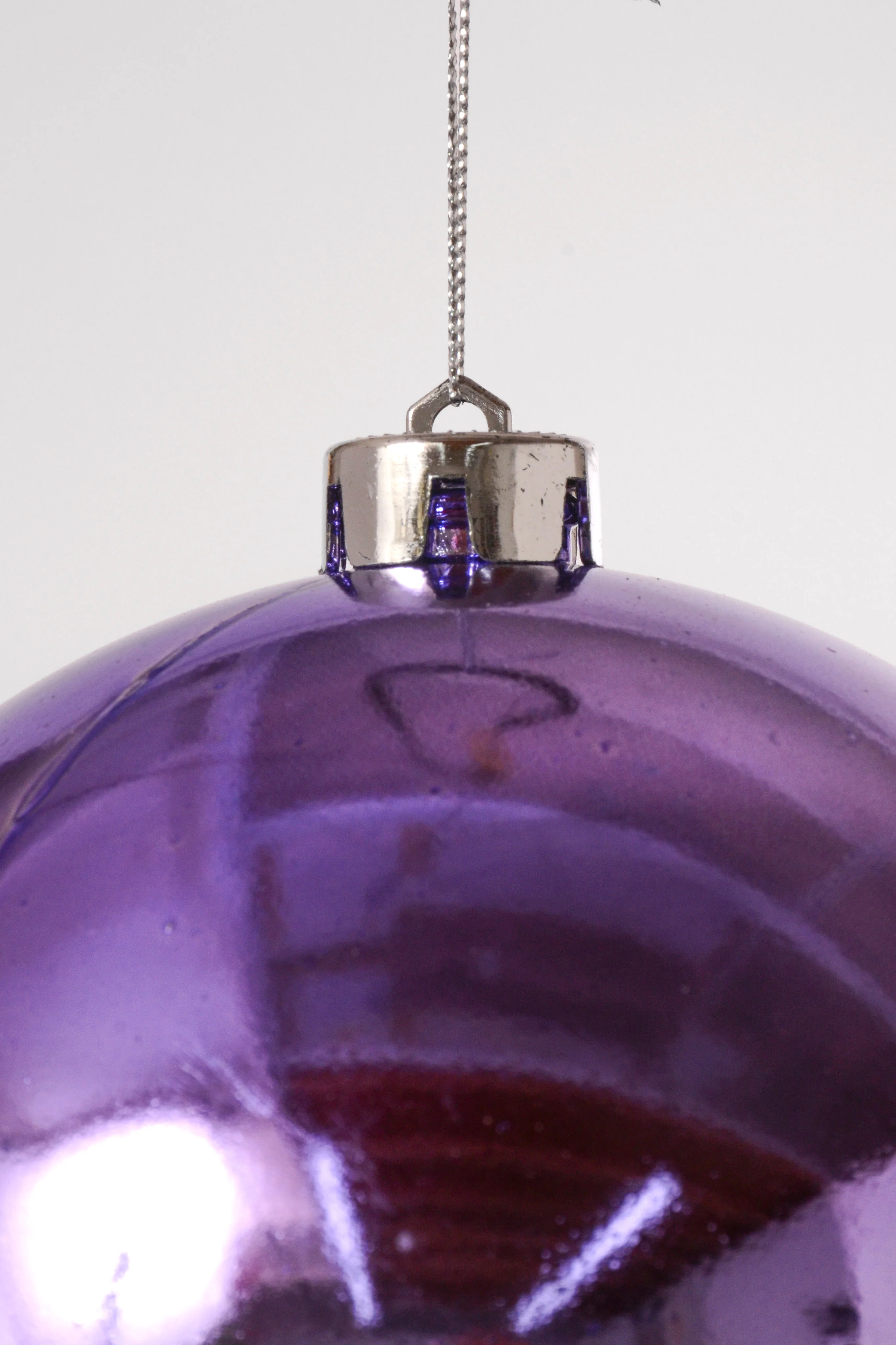 150MM Shiny Plastic Ball Ornament Lavender - Image 2