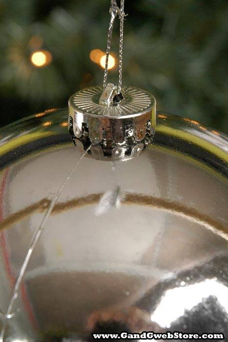 150mm Shiny Plastic Ball Silver - Image 2