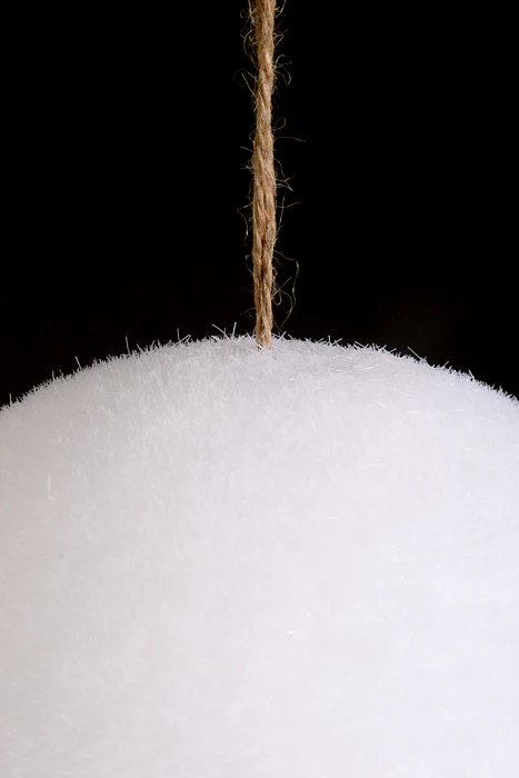 150Mm Snow Ball with Glitter Ornament White - Image 2